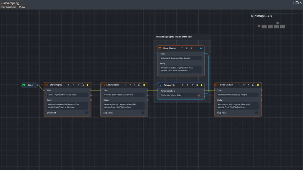 flow for unity virtual reality content creation interface